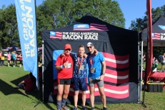 The Great American Bacon Race, all the way from Amsterdam, Netherlands brings three generations of amazing runners. Arrow later placing 1st place in his age and gendder category.